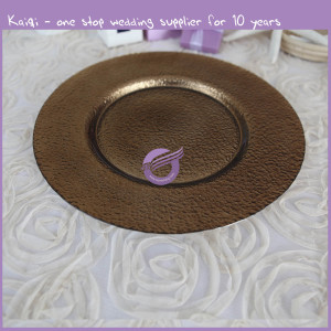 copper glass charger plate