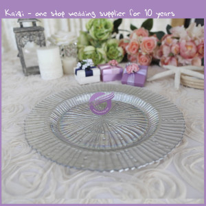 16124 glass charger plates w