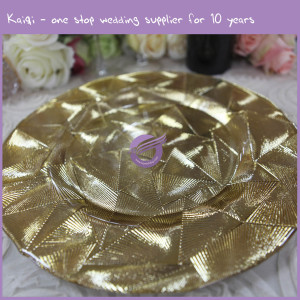 17908 gold glass charger plate 6