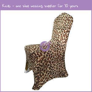 leopard spandex chair cover