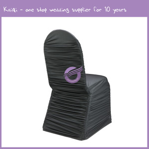 black lycra spandex no shiny chair cover Kaiqi