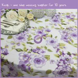 lilac organza floral table cloth