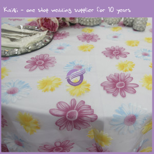 colorful flower organza floral table cloth