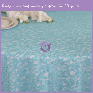 blue lace table cloth
