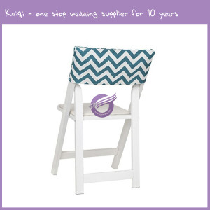 teal chevron chair back cover