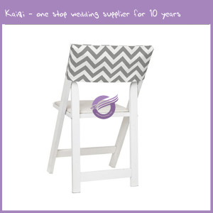 pewter chevron chair back cover