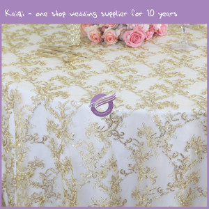 gold embroidery table cloth