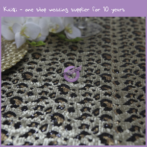 leopard sequins embroidery table cloth
