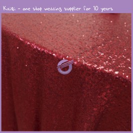 Red Net Sequins Table Cloth MX2804E