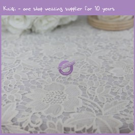 White Lace Embroidery Table Cloth 16078