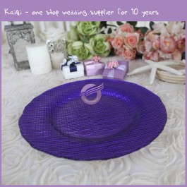 purple glass charger plate 16126