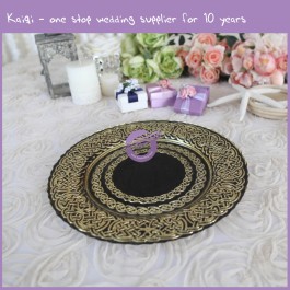gold glass charger plate 16132