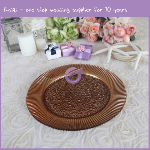 bronze glass charger plate 16139