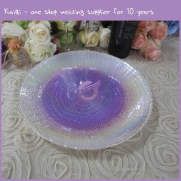 white glass charger plate 17905