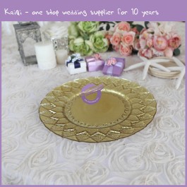 Gold Glass Charger Plate 18252