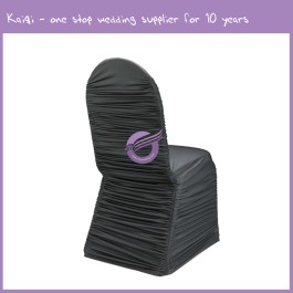 Black Roughed Spandex Chair Cover 951