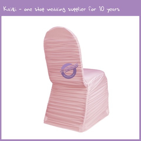Pink Roughed Spandex Chair Cover 951
