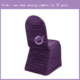 Purple Roughed Spandex Chair Cover 951