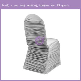 Silver Roughed Spandex Chair Cover 951