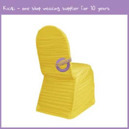 Yellow Roughed Spandex Chair Cover 951
