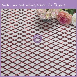 Red Net Sequins Table Cloth MX0022E