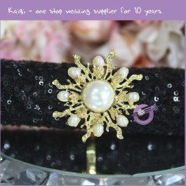 Gold Sunburst Jewel Napkin Rings – Bulk & Wholesale k8802