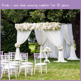 Voile Sheer Wedding Curtain Drape Panel With Pockets