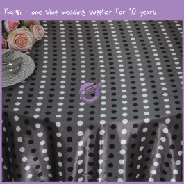 Dots polyester jacquard tablecloth MY0015G